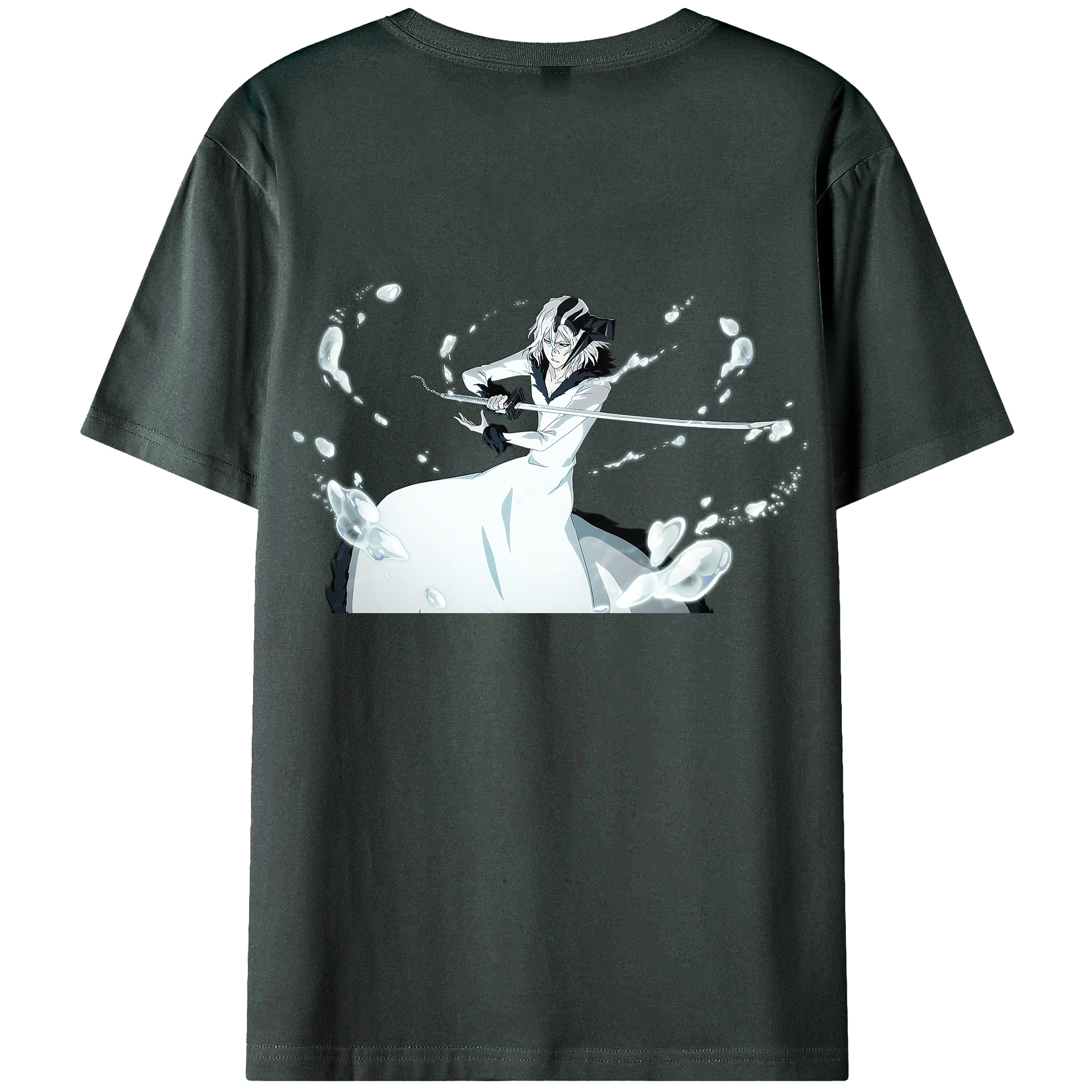 （画像用） ブリーチ 黒崎一護（くろさき いちご）BLEACH Kurosaki Ichigo 綿100％ メンズ半袖Tシャツ（バックプリント） 通気性